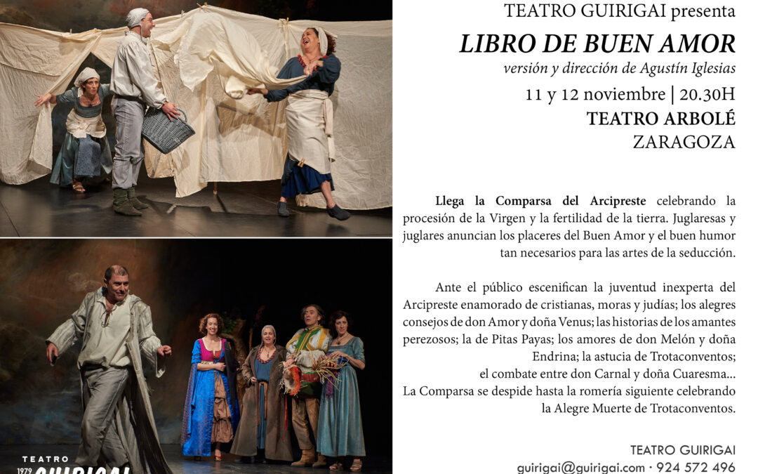 GIRA | 11 Y 12 DE NOVIEMBRE, «LIBRO DE BUEN AMOR» EN TEATRO ARBOLÉ, EN ZARAGOZA